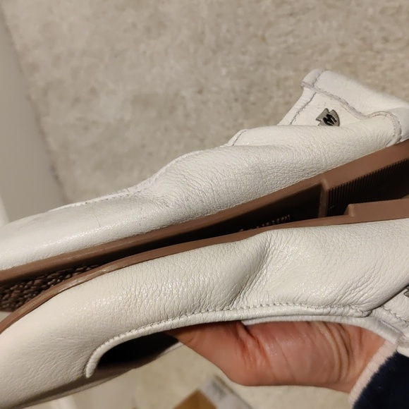 Minnetonka Anna Ballet Flat Creamy White 6.5 Leather Shoes Ballet Flats Y2K - Picture 5 of 8
